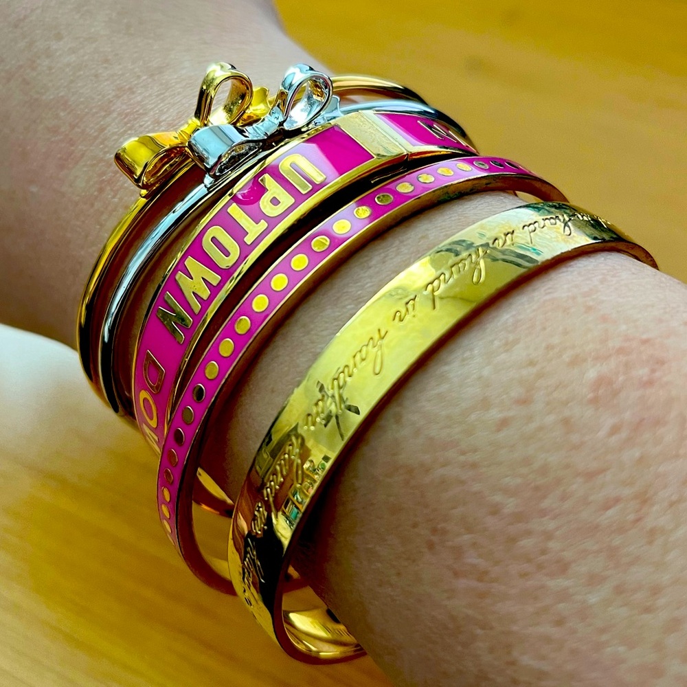 Kate Spade bangle bundle. Downtown. Strength in numbers. Bows.